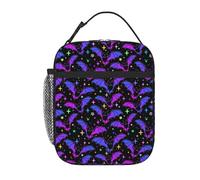 VOSERY Contenitore per il pranzo per uomini e donne, borsa per il pranzo da uomo, elegante borsa termica per il pranzo, colorata pipistrello di Halloween, piccola scatola per il pranzo per donne
