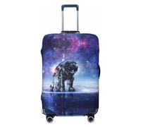 VOSERY Copertura per bagagli da viaggio - Astronauts Start Running Lavabile Valigie Copertura Protettiva per bagagli 45-81 cm, nero, Small