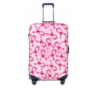 VOSERY Copertura per bagagli da viaggio - Breast Cancer Awareness-Q, copertura lavabile per valigie da 45-81 cm, Nero, Small