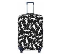 VOSERY Copertura per bagagli da viaggio, con geco lucertola, lavabile, adatta per bagagli da 45 a 81 cm, nero, Small