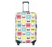 VOSERY Copertura per bagagli da viaggio, con simpatico bulldog francese, lavabile, adatta per bagagli da 45,7 a 81,7 cm, nero, Small