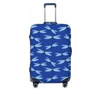 VOSERY Copertura per bagagli da viaggio, con stampa di libellule blu, lavabile, adatta per bagagli da 45 a 81 cm, Nero, Large