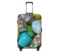VOSERY Copertura per bagagli da viaggio - Easter Egg1 copertura lavabile per valigie da 45-81 cm, Nero, Large