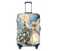 VOSERY Copertura per bagagli da viaggio - Elfo sogno natalizio lavabile valigia copre protezione per bagagli 45-81 cm, Nero , S