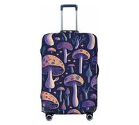 VOSERY Copertura per bagagli da viaggio - Floreale Hippie funghi copertura lavabile per valigie da 45,7 - 81,7 cm, Nero, X-Large