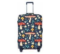 VOSERY Copertura per bagagli da viaggio - Funghi colorati (4) Copertura lavabile per valigie da 45,7 - 81,7 cm, nero, X-Large