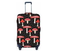 VOSERY Copertura per bagagli da viaggio - Funghi della foresta lavabile, copertura protettiva per bagagli da 45,7 a 81,7 cm, Nero, Large