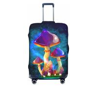 VOSERY Copertura per bagagli da viaggio - Funghi Magici (2) Copertura lavabile per valigie da 45-81 cm, nero, Medium