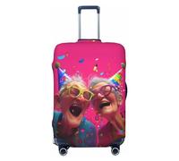 VOSERY Copertura per bagagli da viaggio - Happy Birthday No.102 copertura lavabile per bagagli da 45,7 a 81,7 cm, nero, Medium