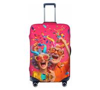 VOSERY Copertura per bagagli da viaggio - Happy Birthday No.103 copertura lavabile per bagagli da 45,7 a 81,7 cm, nero, Medium