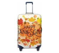 VOSERY Copertura per bagagli da viaggio - Happy Thanksgiving lavabile copertura per valigie compatibile con bagagli da 45,7 a 81,7 cm, nero, Medium