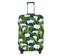 VOSERY Copertura per bagagli da viaggio, lavabile, con bouquet di calle, per bagagli da 45,7 a 81,7 cm, nero, Large