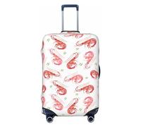 VOSERY Copertura per bagagli da viaggio, lavabile, con gamberetti e alghe marine, adatta per bagagli da 45 a 81 cm, Nero , S