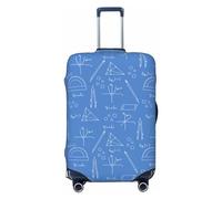 VOSERY Copertura per bagagli da viaggio, motivo stampa matematica, lavabile, adatta per bagagli da 45,7 a 81,7 cm, Nero, Small