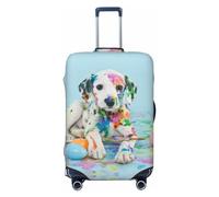 VOSERY Copertura per bagagli da viaggio - Un divertente cucciolo di dalmata lavabile, copertura protettiva per bagagli da 45,7 a 81,7 cm, Nero, Large