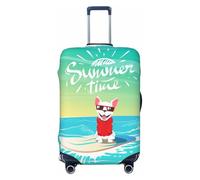 VOSERY Copertura per valigie da viaggio, lavabile, motivo: bulldog francese che naviga, adatta per bagagli da 45,7 a 81,7 cm, Nero , M