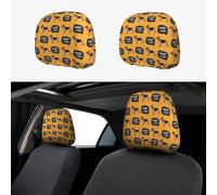 VOSERY Copri poggiatesta per auto, accessori per interni per donne e uomini, 2 pezzi, motivo: pastore tedesco, n. 1002, copertura per poggiatesta auto, decorazione per interni