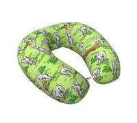 VOSERY Cuscino da viaggio in memory foam a forma di capra nel prato, comodo cuscino da viaggio a forma di U, cuscino da viaggio per dormire, viaggiare in aereo, auto, casa, ufficio