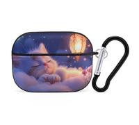 VOSERY Custodia compatibile con Airpods Pro di seconda generazione, custodia con gattino sognante al chiaro di luna compatibile con AirPods Pro, custodia compatibile con custodia AirPods Pro 2