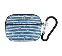 VOSERY Custodia compatibile con Airpods Pro di seconda generazione, custodia con motivo oceano su strisce, compatibile con Airpods Pro, custodia compatibile con custodia AirPods Pro 2