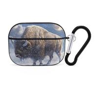 VOSERY Custodia compatibile con Airpods Pro di seconda generazione, graziosa custodia con yak innevato con luna piena compatibile con AirPods Pro, custodia compatibile con custodia AirPods Pro 2