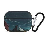 VOSERY Custodia compatibile con Airpods Pro di seconda generazione - Simpatica custodia con cane da fattoria anatra al chiaro di luna compatibile con AirPods Pro, custodia compatibile con custodia