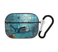 VOSERY Custodia compatibile con Airpods Pro di seconda generazione, simpatica e realistica custodia con squalo oceano compatibile con Airpods Pro, custodia compatibile con custodia AirPods Pro 2