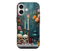 VOSERY Custodia sottile compatibile con iPhone 17 - 6,3 pollici TPU elegante floreale candele stampa modello cover compatibile con iPhone 17 custodia sottile robusta per donne uomini, antigraffio