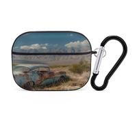 VOSERY Deserted Classic Car Landscape compatibile con Airpods Pro, custodia carina compatibile con AirPods Pro 2, custodia per PC compatibile con Airpods Pro 2a generazione, custodia con portachiavi