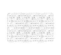 VOSERY Equation - Tappeto da bagno con formula matematica, 76 x 50 cm, morbido, assorbente, antiscivolo, lavabile in lavatrice, tappetino da bagno per doccia