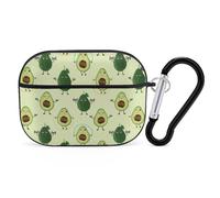 VOSERY Funny Avocado Green - Custodia compatibile con AirPods Pro 2, custodia per PC compatibile con AirPods Pro 2, custodia per PC compatibile con AirPods Pro di seconda generazione con portachiavi