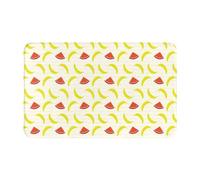 VOSERY Funny Banana Anguria Tappeto da bagno 76 x 50 cm - Morbido tappeto assorbente antiscivolo lavabile in lavatrice tappetino da bagno doccia per bagno