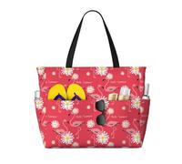 VOSERY Grande borsa da spiaggia impermeabile a prova di sabbia - Hello Summer Flamingo carino borsa da spiaggia da donna con cerniera