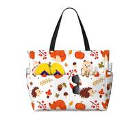VOSERY Grande borsa da spiaggia impermeabile a prova di sabbia - simpatico riccio n. 20075 carino borsa da spiaggia da donna con cerniera
