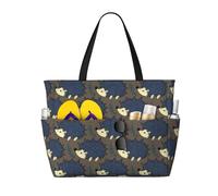 VOSERY Grande borsa da spiaggia impermeabile a prova di sabbia - simpatico riccio n. 20095 carino borsa da spiaggia da donna con cerniera