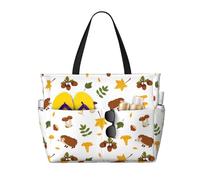 VOSERY Grande borsa da spiaggia impermeabile a prova di sabbia - simpatico riccio n. 20168 carino borsa da spiaggia da donna con cerniera