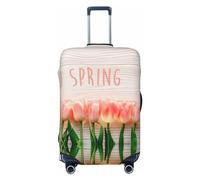 VOSERY Hello Spring - Copertura per bagagli da viaggio, lavabile, adatta per bagagli da 45,7 a 81,7 cm, nero, Small