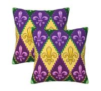 VOSERY Mardi Gras4, Set di 2 federe per cuscini 40 x 40 cm, morbide, decorative, per divano, letto, soggiorno, casa colonica