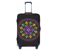 VOSERY Mardi Gras5 - Copertura per bagagli da viaggio, lavabile, adatta per bagagli da 45 a 81 cm, Nero , L