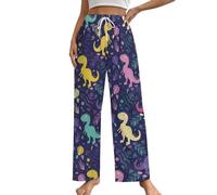 Vosery - Pantaloni da pigiama da donna a forma di dinosauro D, pantaloni da pigiama a gambe larghe per dormire e rilassarsi con tasche, Stile-35, M