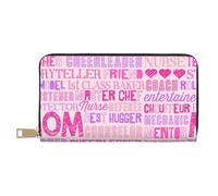 VOSERY Portafoglio da donna, in pelle bifold multi card, Best Mom ever, portafogli da donna, borsa lunga