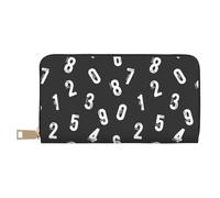 VOSERY Portafoglio da donna, in pelle Bifold Multi Card Wallet, bianco modello matematico portafogli da donna, borsa lunga