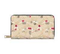 VOSERY Portafoglio da donna, in pelle Bifold Multi Card Wallet, busta colore primario Portafogli da donna, borsa lunga