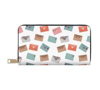 VOSERY Portafoglio da donna, in pelle Bifold Multi Card Wallet, busta modello cuore portafogli da donna, borsa lunga