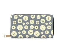 VOSERY Portafoglio da donna, in pelle bifold Multi Card Wallet, comico matematica simbolo stampa portafogli donna, borsa lunga