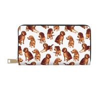 VOSERY Portafoglio da donna, in pelle bifold Multi Card Wallet, cool Beagle Dog Puppy Portafogli da donna, borsa lunga
