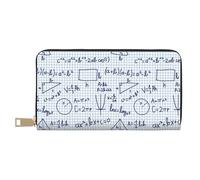 VOSERY Portafoglio da donna, in pelle Bifold Multi Card Wallet, Equazione matematica di buon gusto Portafogli da donna, borsa lunga