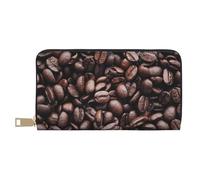 VOSERY Portafoglio da donna, Portafogli in pelle Bifold Multi Card, Portafogli da donna in chicco di caffè, Borsa lunga