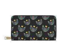 VOSERY Portafoglio da donna, Portafoglio da donna in pelle bifold multi card, Faces Of The Cat Portafogli da donna, borsa lunga