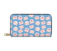 VOSERY Portafoglio da donna, Portafoglio in pelle Bifold Multi Card, busta modello rosa Portafogli, borsa lunga